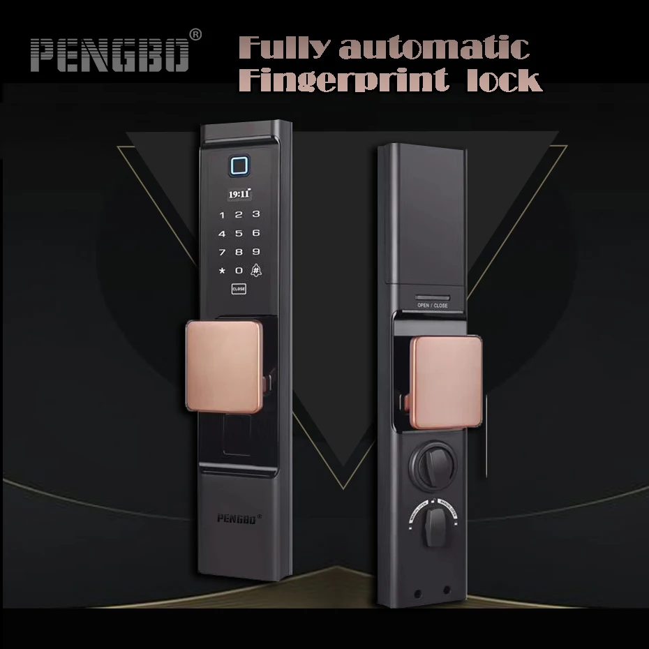 

2019 new upgrade PENGBO Fully automatic fingerprint lock 5 IN 1 smart lock