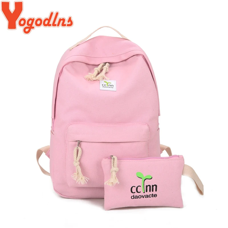

Yogodlns Women Canvas Backpacks Large School Bags For Teenager Boys Girls Travel Laptop Backbag Mochila Rucksack shoulder