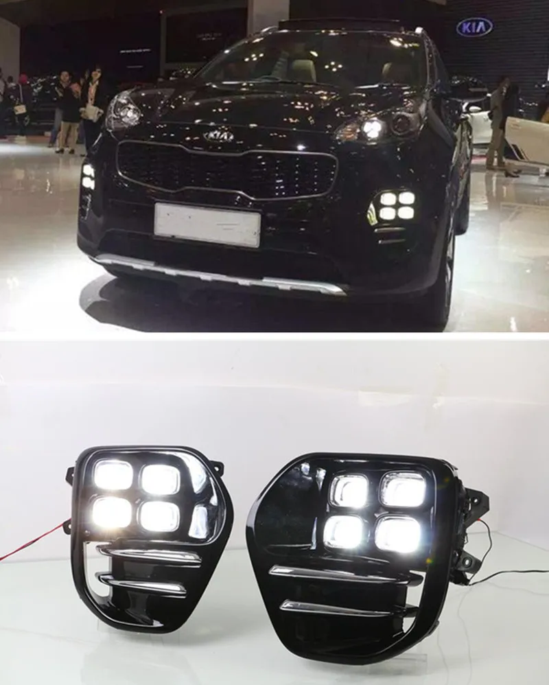 12V Waterproof Car LED Xenon White DRL Fog Lamp Daytime Running Light