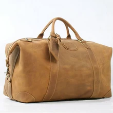 Винтажная мужская дорожная сумка Crazy Horse из натуральной кожи, большая сумка для багажа, мужская сумка для путешествий, большая сумка для путешествий