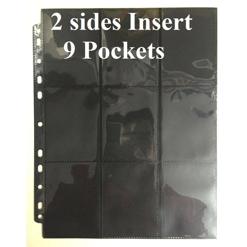 

20pages 2 Sides 9 Pockets 18pockets/page Magic cards page trading cards protector for magical trading cards cards pages