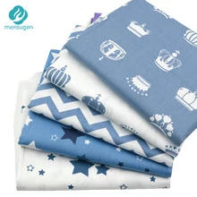 5 шт. комплект для полных четвертей 1" x 22"/46 см x 56 см Корона зигзаг и звезды серии хлопчатобумажные ткани для лоскутное скрапбукинга ткань