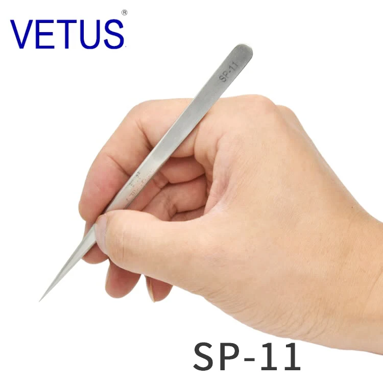 ESD Anti Static Tweezers VETUS SP-11 SP-15 1Piece For Electronic Cell Phone Repair