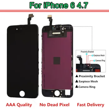 

1PC Grade AAA LCD For iPhone 6 Display Touch Digitizer Assembly Replacement For iPhone 5 5S 5C lcd Display No Dead Pixel