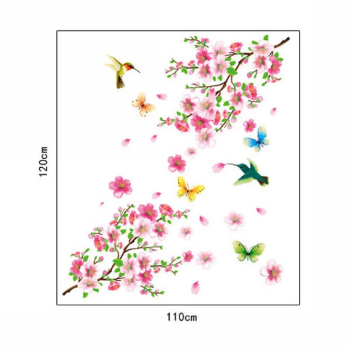 JX-LCLYL Removable Flowers Butterfly Wall Stickers Decal Art Vinyl Mural Room Decor DIY
