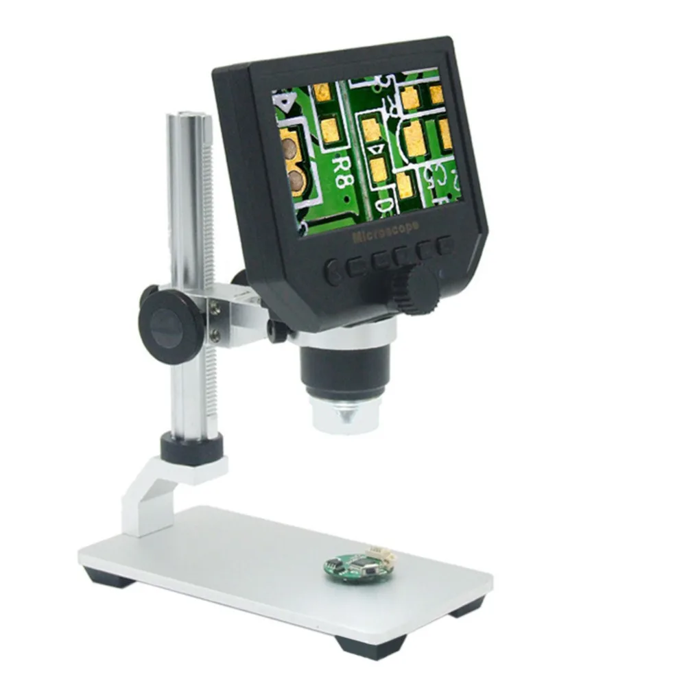 

New Portable 600X 3.6MP Digital Microscope 4.3 LCD Electronic HD Video Microscopes USB Endoscope Magnifier Camera Al-alloy Stent