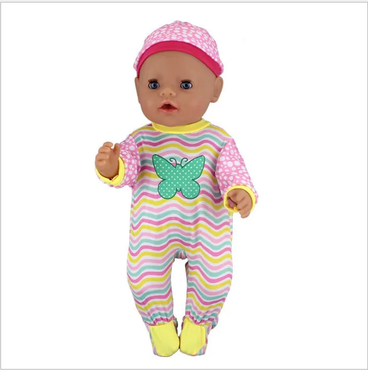 Подходит для куклы 17 дюймов 43 см, одежда для новорожденных, новая детская кукла, цельная одежда, сова, маленький белый кролик, ночная рубашка, аксессуары для детского подарка