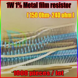 Новый 1000 шт. 1 Вт 1% Металл пленочные резисторы 150 180 200 220 240 Ом