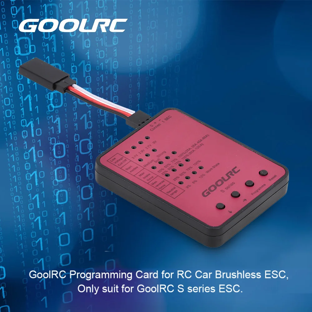 Original GOOLRC S series S 45A/S 120A RC Car ESC Programming Cardin