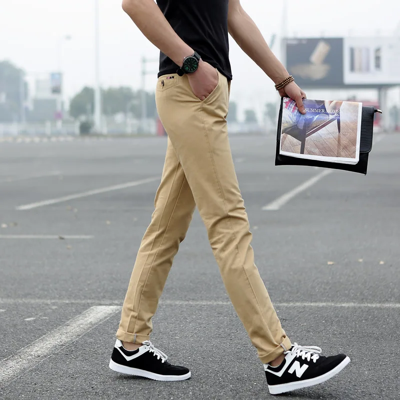 mens slim straight chinos