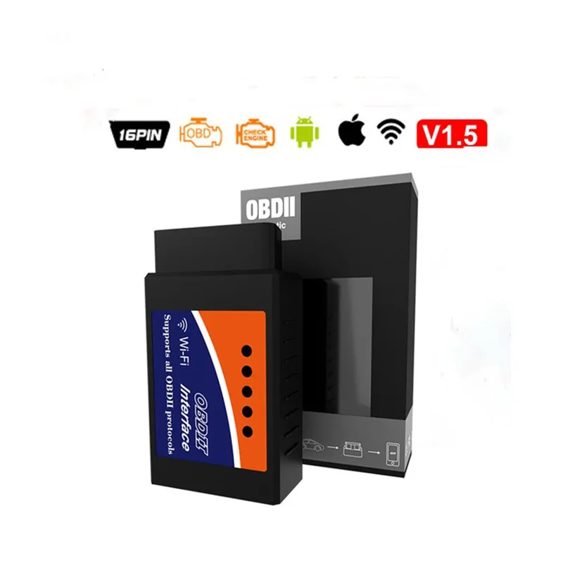 OBD2 ELM327 1.5 Bluetooth/WIFI V1.5/V1.2 for Android/iSO/PC Car Diagnostic Tool OBD2 Code Reader Scanner with PIC18F25K80 Chip - Цвет: WIFI 327 V1.5