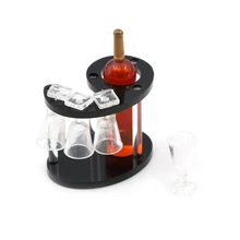 1:12 Кукольный дом миниатюрный набор бутылки шампанского винный шкаф с четырьмя бокалами