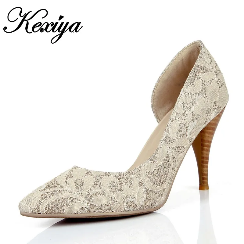 

Fall 2016 new high-heeled shoes white pointed joker small single shoes elegant banquet stiletto high heel shoes 34-45 JBH-148