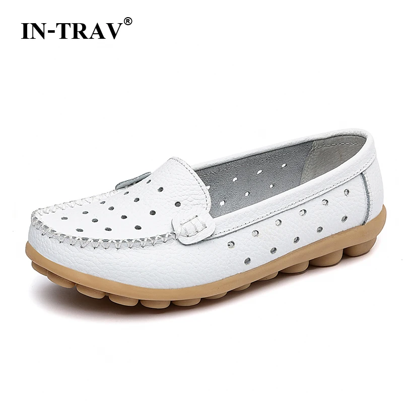 New 2017 Women flats genuine Leather Shoes Slip on women Flat shoes woman moccasins Spring summer