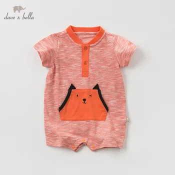 

DBW10383 dave bella summer new born baby unisex short sleeve romper infant toddler jumpsuit children boutique romper 1 piece