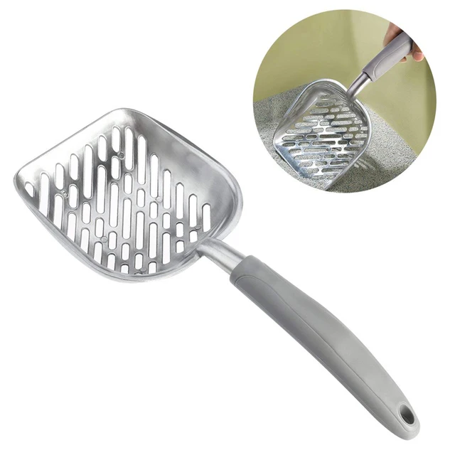 1PCS Thicken Cat Litter Scoop Aluminum Alloy Durable Kitten Sand Waste Scoop Shovel Practical Pets Poop Cat Dog Cleaning Product