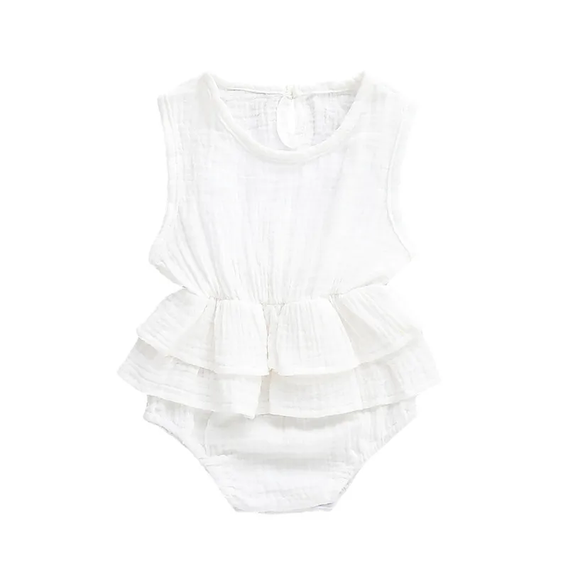 Летний новорожденный малыш одежда для маленьких девочек Боди без рукавов-пачка комбинезон 1 шт Пляжный костюм детский для девочек повседневная одежда - Цвет: B
