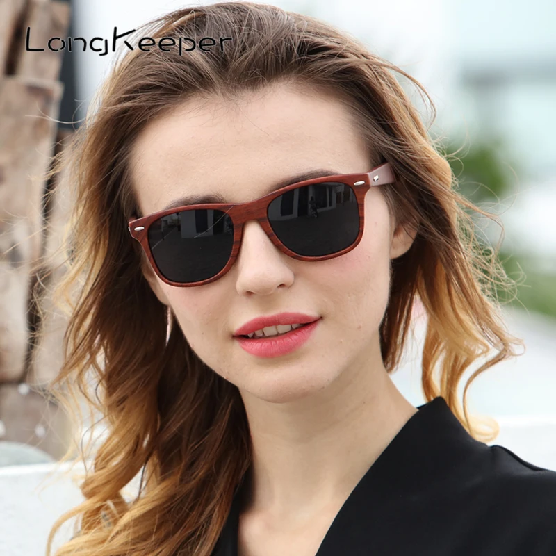 

Hot Sale Imitation Wooden Sunglasses Women Mirror Square Bamboo Wood Sun glasses Men UV400 Anti-glare Driving Glasses