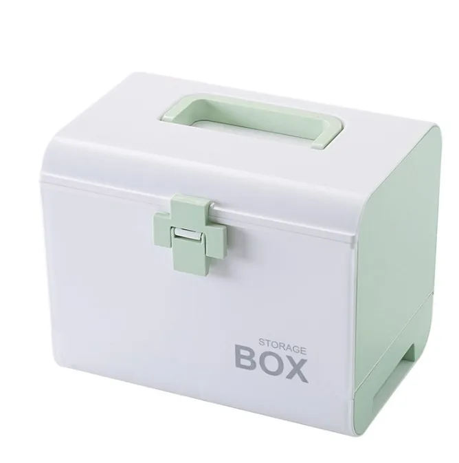 Бытовой большой-аптечка первой помощи, мульти-семейный Домашний медицинский набор фармацевтическая, для лекарств коробки медицинского Портативный чемодан аптечка - Цвет: Зеленый