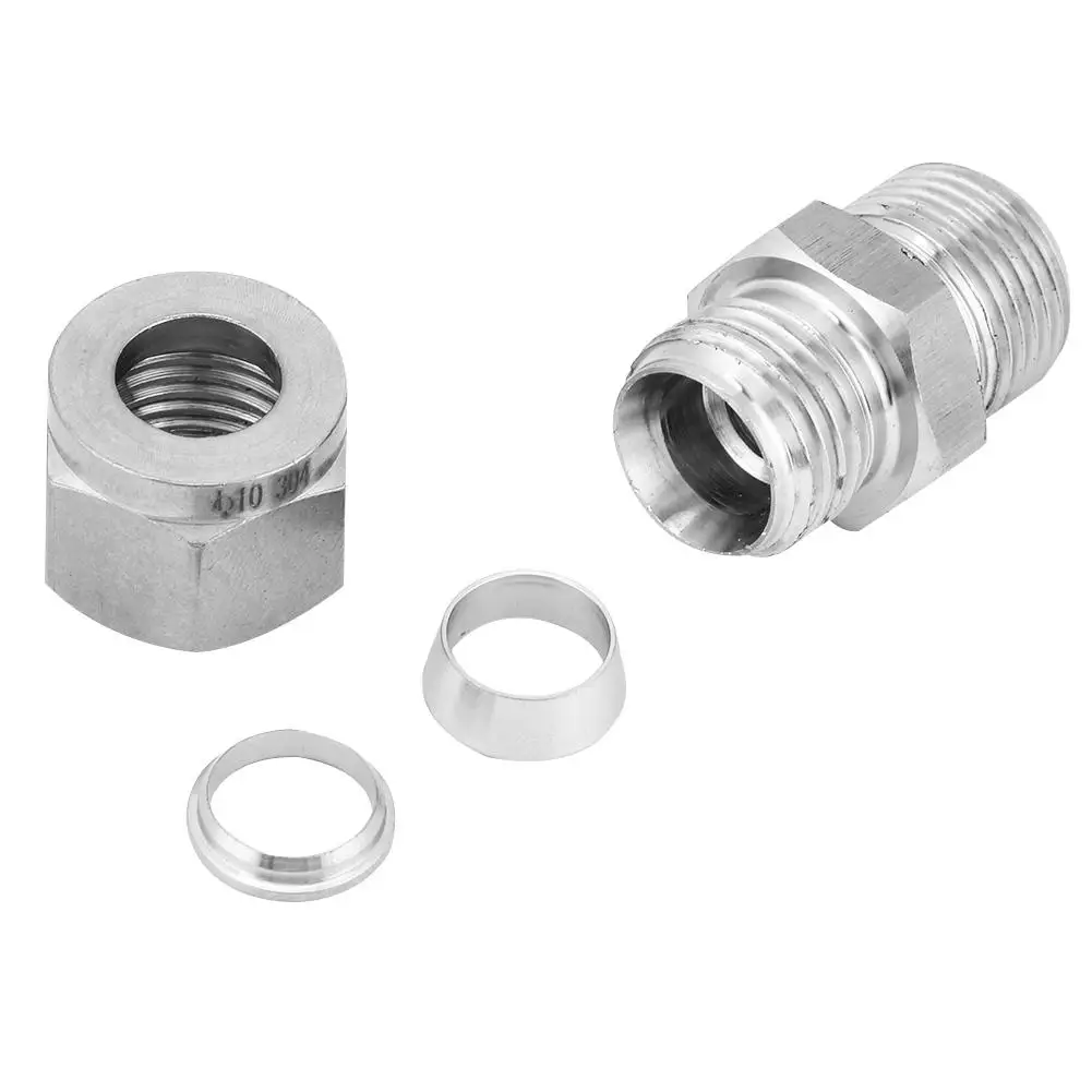 G1/8-6 G1/8-8 G3/8-10 G3/8-12 Нержавеющая сталь трубопроводная арматура разъем ровный прямой адаптер трубка OD x NPT папа