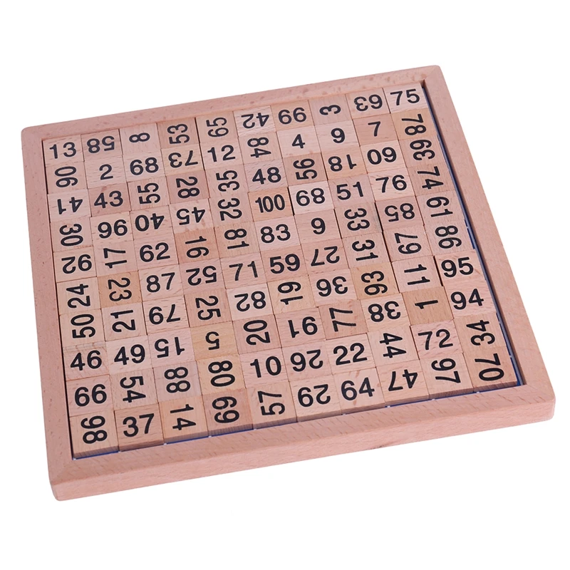 1-100 цифровая деревянная доска Математика Монтессори игрушки материалы montessori детские развивающие игрушки цифровая доска