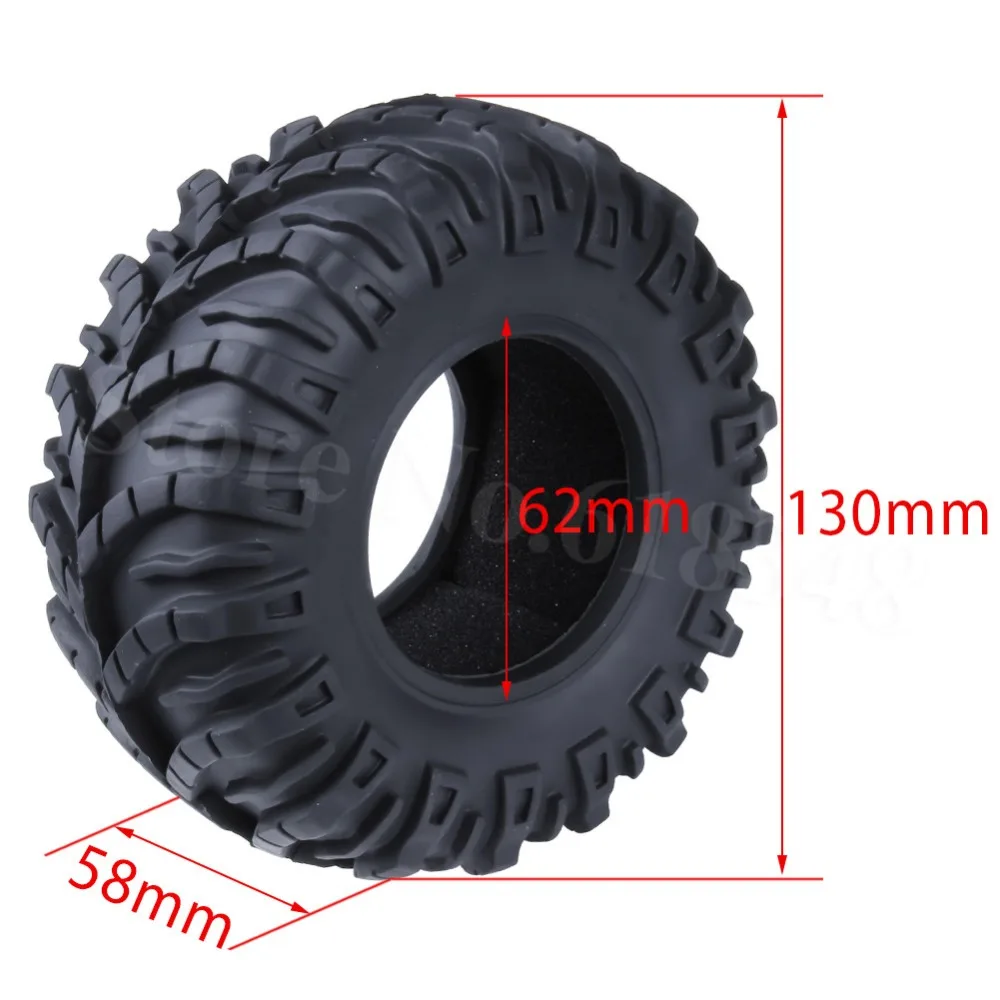 4 шт. резиновые 115 мм 2,2 дюйма радиоуправляемые Гусеничные Шины с поролоновыми вставками ID: 60 мм Ширина: 58 мм для 1/10 рок гусеничных радиоуправляемых автомобильных шин
