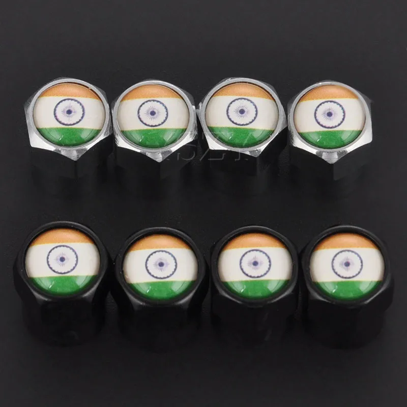 Indian Flag Car Tire Valve Stem Cap Auto Car Wheel Tire Valve Air Caps