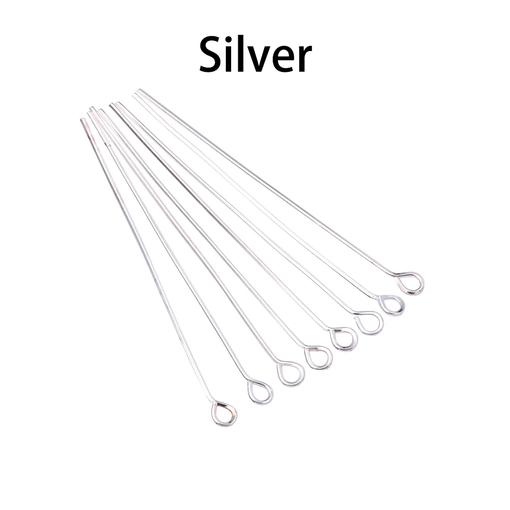 100-200pcs Eye Head Pins 20 25 30 35 40 45 50 mm Eye Pins Findings For Diy Jewelry Making Jewelry Accessories Supplies 