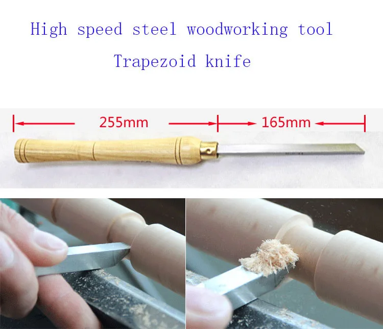 

HSS Combination Beading and Parting Tool,HSS Lathe Chisel Woodturning Trapezoid knife,tools for carving wood,