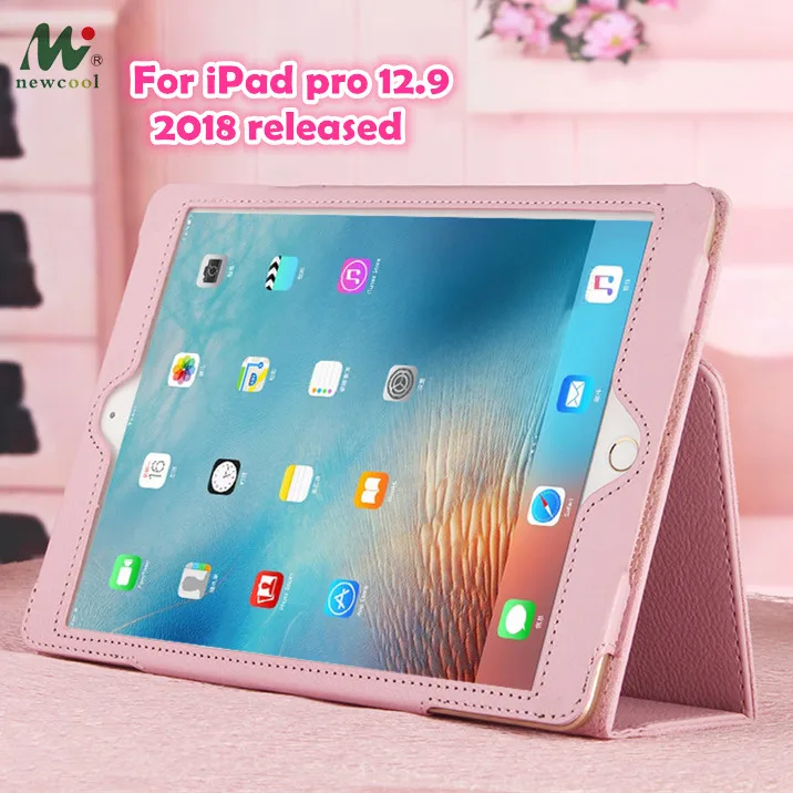 Pro 12 9 2018 подставка литчи из искусственной кожи чехол откидная крышка для ipad pro A1876