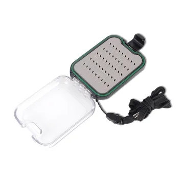 

SF Small Pocket Fly Fishing Plastic Double Side Fly Box with Lanyard