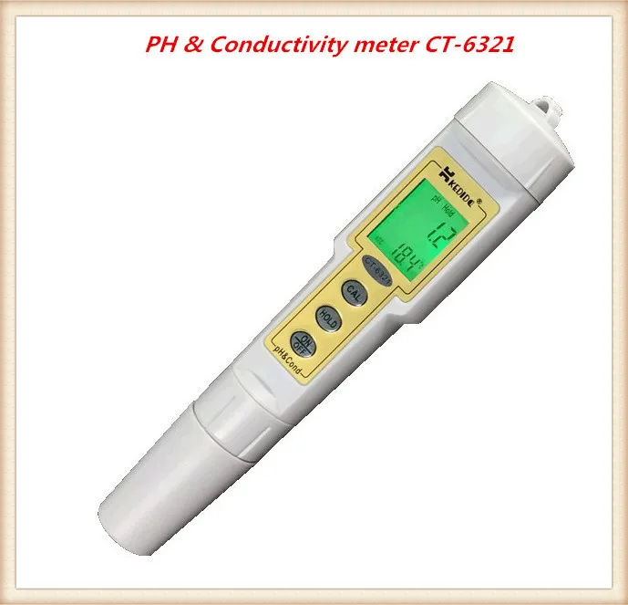 Free Shipping Pen Type Digital PH meters CT 6321 PH & Conductivity