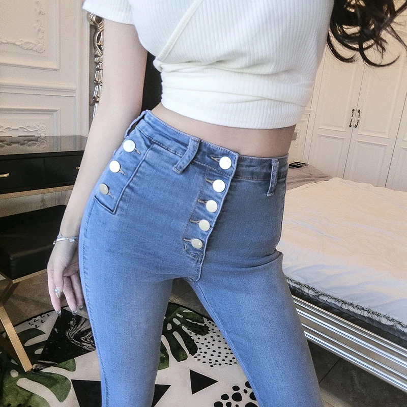 elastic jeans for ladies