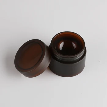 

(100pcs)3g brown Plastic Box With Screw Cap Cream Jar,Small Sample Cosmetic Container,Empty Mask Canister,Nail Art Cans