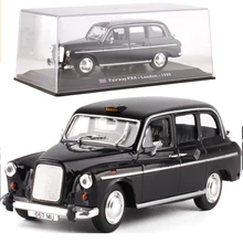 1:43 modelo estático clásico Vintage caja acrílica clásico Londres Taxi 1958 aleación coche modelo juguetes fundido para colección de regalos