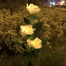 Открытый Солнечный садик за домом огни рампы водонепроницаемый солнечные 3 лилии Цветочные огоньки открытый свет украшения