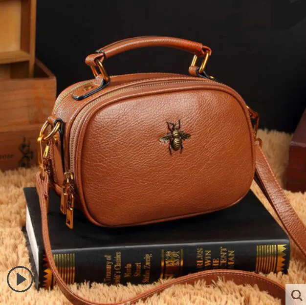 

2018 crossbody bags for women leather handbags luxury handbags women bags designer bee decoration shoulder bag bolsa sac a main