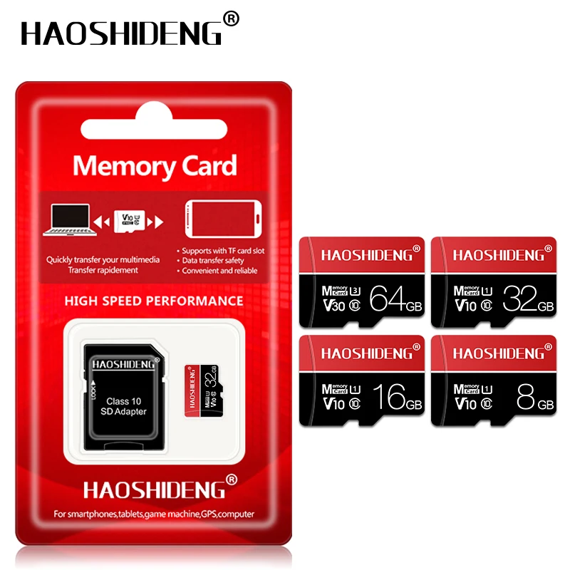 

Memory Card 128GB 64GB U3 UHS-3 32GB Micro sd card Class10 UHS-1 flash card Memory Microsd TF/SD Cards for Tablet pc + adapter