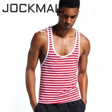 Бренд jockmail, летний топ на бретелях для мужчин, хлопок, полосатый, плотный, бодибилдинг, мягкий, дышащий жилет, майка, велоурезанная