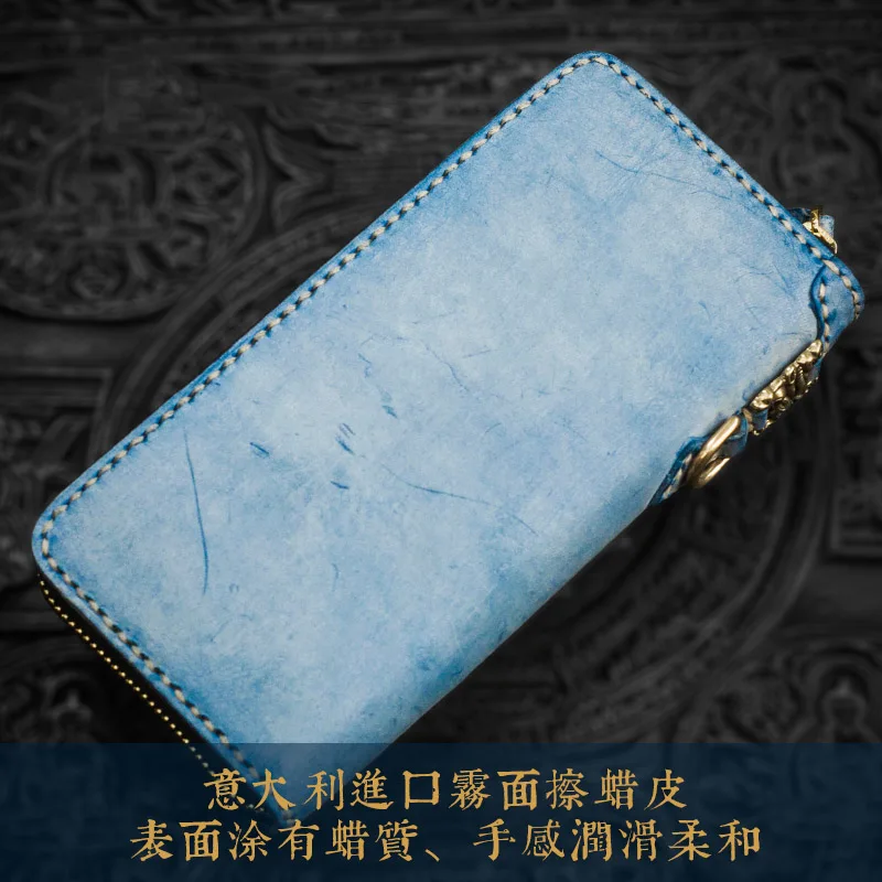 Cire À Portefeuille De Gamme Droit Éclair Roue L'argent Fermeture Brouillard Main Haut Femmes Sac Longue Clip Veau Hommes Activité Tibetan Luxe La Marque Palace 0IO58wxq