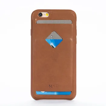 

Free Shipping Handmade Genuine Leather Phone Cover iphone 6 6s case 4.7'' with card holder