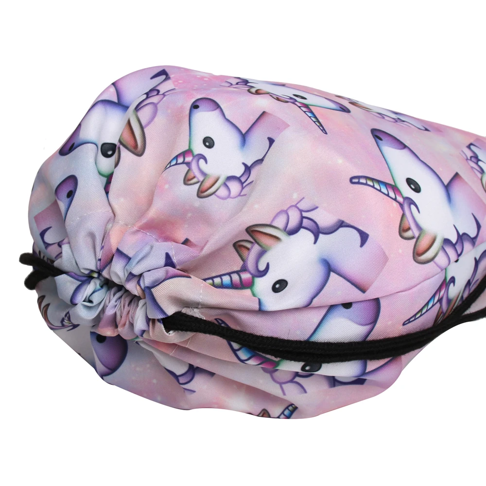 Deanfun 3PCS /set Women Printed Unicorn Backpack School Bags For Teenage Girls Shoulder Drawstring Bags 8