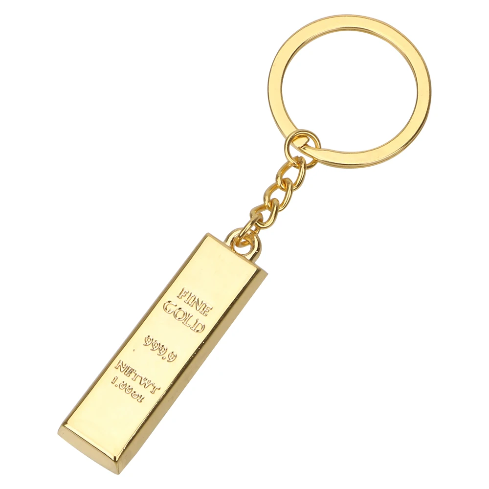 LEEPEE, металлический держатель для ключей, креативный золотой брелок, брелок для ключей, авто подвеска, автомобильные аксессуары, автомобильный брелок, слиток, брелки