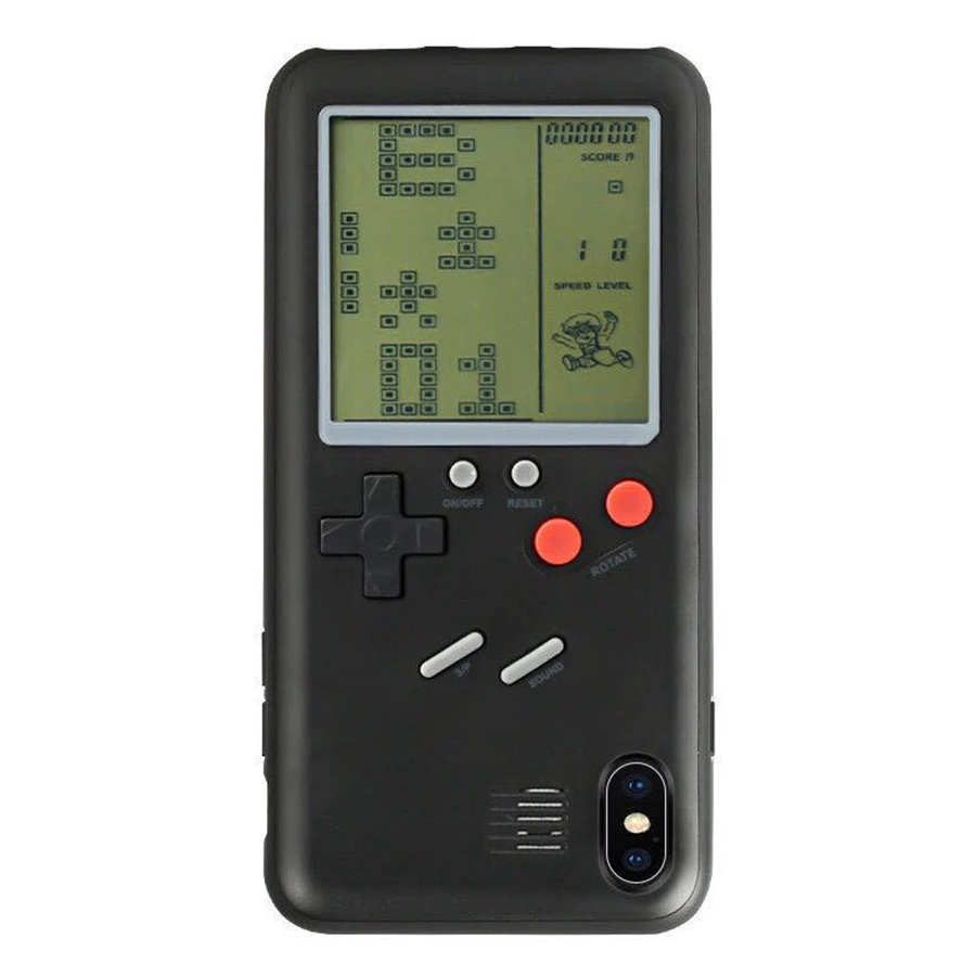 Gameboy Case Tetris Phone Case for iPhone X 6 8 Plus Retro Game Console Cover for iPhone 7 Plus Play Blokus Game Protective Cove