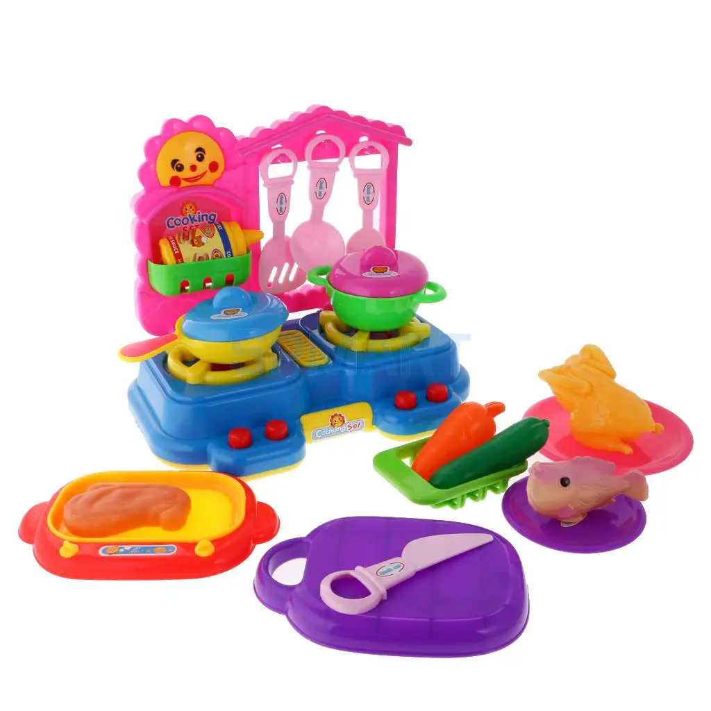 Kids Kitchen Cooking Set With Lights Sounds Chefs Pretend Play Kids Kitchen Cooking Set With Lights Sounds Chefs Pretend Play Toys Cookware Educational For Children 2 Colors In From Hobbies On
