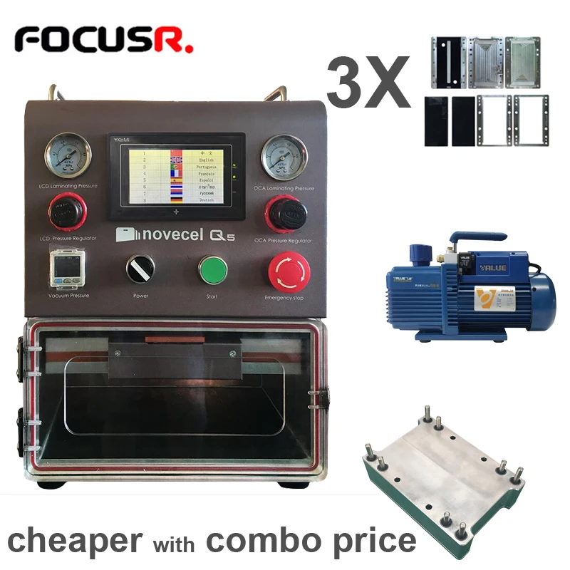

Combo price For YMJ Mold Using LCD OCA Vacuum Lamination Refurbish Machine with vacuum pump For Samsung Edge Repair Tool Sets