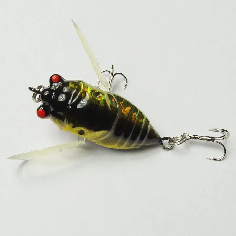 INFOF 5pcs Popper Cicada Fishing lure 4CM/6G Artificial Hard Bait Wobbler Pesca Poppers Topwater