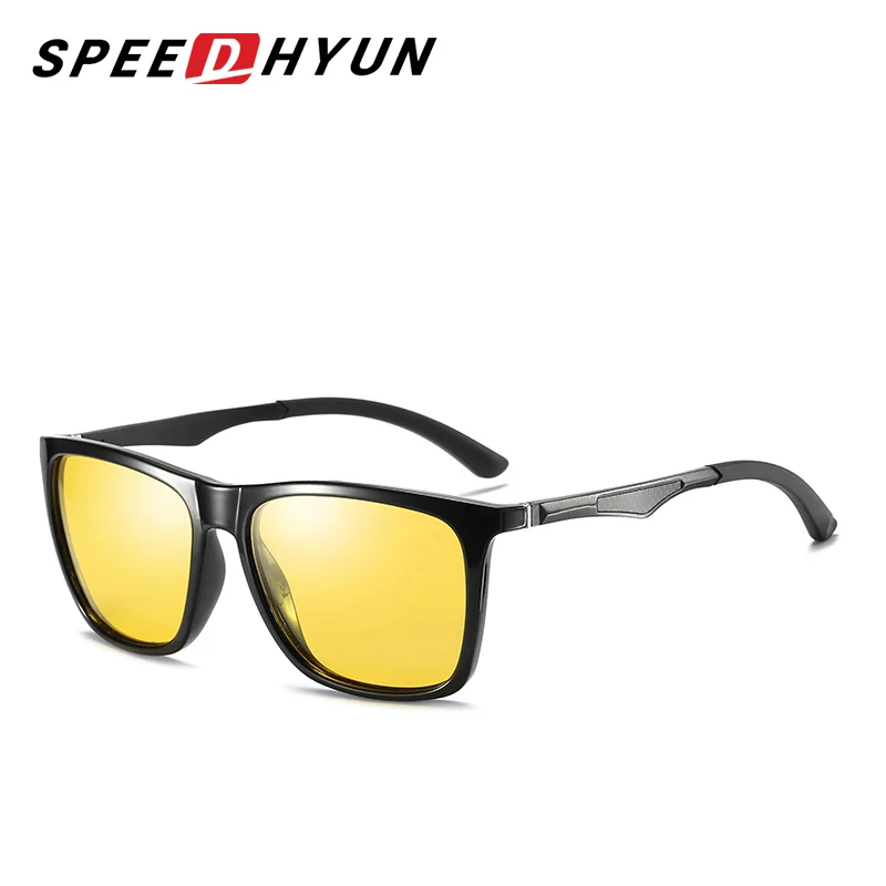 SPEEDHYUN HD Night Vision Glasses Men Driver Goggles Yellow Driving