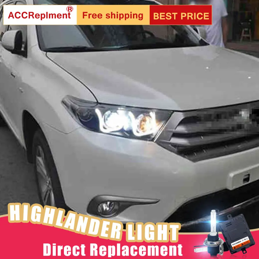 2Pcs LED Headlights For Toyota Highlander 2012 2013 led car lights