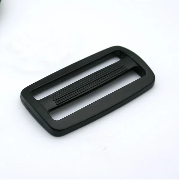 Wholesale Free shipping 50pcs 50mm black plastic adjustable buckles Tri